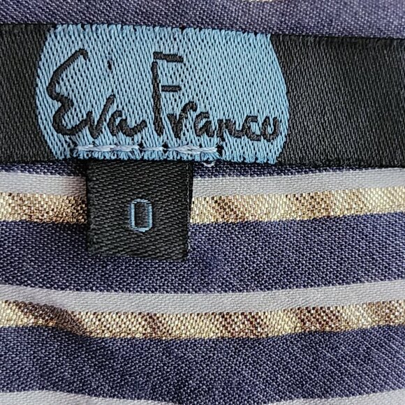 Eva Franco Metallic Stripe Tie Waist Flowy Cropped Palazzo Pants - Picture 5 of 7